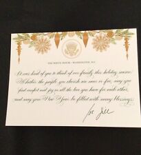 BIDEN WHITE HOUSE 2022 CHRISTMAS CARD THANK YOU HAPPY NEW YEAR 2023 DEMOCRAT picture