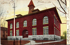 1907 Old Bridgeton High School New Jersey Vtg RPPC Postcard picture