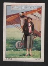 1929 French Aviator Maryse Bastie Flight Duration Record 1930s Ad Card/Stamp picture