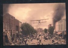 REAL PHOTO TULSA OKLAHOMA 1921 RACE RIOTS STREET SCENE AIRPLANE POSTCARD COPY picture