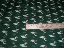 4 Vtg Lot 80s Small Christmas Swan Napkins Quilt Blocks Sew Fabric 18x18x4 #PB4 picture