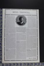 1913 HISTORIC SUFFRAGE IDA TARBELL TEACHER JOURNALISM LABOR VINTAGE AD EC084 picture