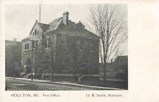 Houlton ME Maine, Post Office, O.M. Smith Stationer, Vintage Postcard picture