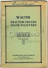 Walter Tractor Snow Fighter Trucks Queens NY Antique Auto Repair Parts List 1936 picture