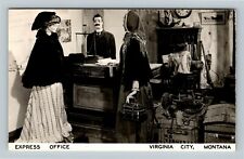 RPPC Virginia City MT, Express Office, Real Photo Montana Vintage Postcard picture