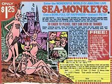 Sea monkeys Vintage High Quality Metal Magnet 3 x 4 inches 9433 picture