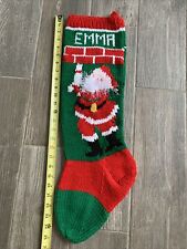 Personalized Hand Knit Christmas Stocking-Santa Filling Stocking picture