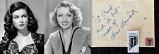 JOAN BLONDELL & JOAN BENNET 1930's Signed Autographs Album Page ACA (LOA) *STARS picture