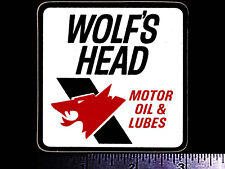 WOLF'S HEAD Motor Oil & Lubes - Original Vintage 60's 70's Racing Decal/Sticker picture