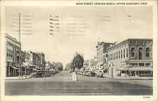 Sandusky Ohio OH Main St. c1940s Linen Postcard picture