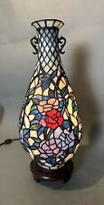 Vintage Tiffany Inspired Floral Leaded Glass 21
