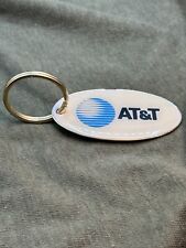 Vintage AT&T Logo Metal Collector Key Chain Fob with Ring - Engraved made in USA picture