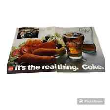 1970 Coca Cola It’s the Real Thing Double Page Original Vintage Print picture