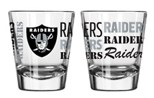 2 NFL Las Vegas Raiders 2 Ounce Shot Glasses Gameday Shot Glass & DAILY SHIPPING picture