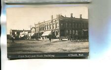 O'NEILL NEBRASKA FIRST NATIONAL BANK REAL PHOTO POSTCARD 1350S picture