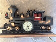 Antique Vintage Sessions United Metal Train Clock WORKS picture