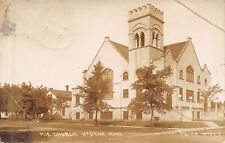 Wadena Minnesota~Methodist Episcopal Church~House Next Door~1918 Real Photo~RPPC picture