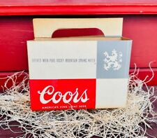 Vintage Coors 6-pack Beer Carrier-Grey, Red, & White Logo-Great Condition picture