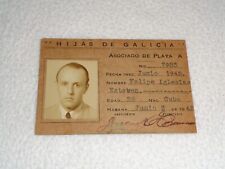 Hijas de Galicia Hospital Havana Cuba 1942 Vintage Original Identification Card picture