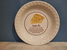 VTG Trisa Stoneware Apple Pie Plate 11 Inches Fall Thanksgiving Holiday picture