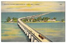 Pigeon Key Florida c1940's Overseas Highway, vintage car picture