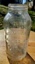 Large Vintage Horlick's Malted Milk Slough Buck's Racine Wis Glass Bottle Jar picture