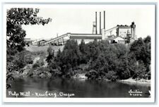 c1950's Pulp Mill Factory View Christian Newberg Oregon OR RPPC Photo Postcard picture