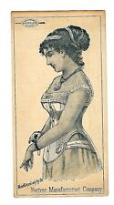 Early 1900 Trade Card Bortree Mfg. Co. Adjustable Duplex Corsets picture