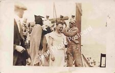 RPPC Mock Hanging on Navy Ship Hangman Noose Uncle Sam in Background Postcard picture