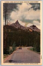 Vtg Montana MT Index & Pilot Peaks Cooke Red Lodge Highway 1930s View Postcard picture