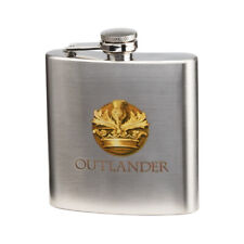 Outlander TV Series Crowned Thistle & Name Logo Stainless Steel Flask NEW UNUSED picture