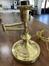 Vintage Mid Century Brass Swing Desk Lamp picture