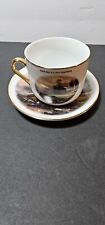 Vintage 2003 Thomas Kinkade Cup & Plate Coffee  Sunset at Riverbend Farm picture
