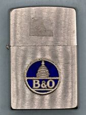 Vintage 1995 B & O Railroad Emblem Chrome Zippo Lighter picture