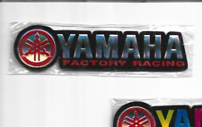 NEW 1 1/4 x 5 inch Yamaha Silver Sticker Metalic Decal . picture
