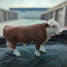 Schleich HEREFORD BULL COW Beef Dairy Farm Figure Brown & White 2008 Retired picture