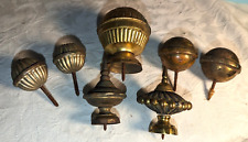 Lot of 7 Antique Fancy Brass Furniture Clock Finials Architectural Salvage picture