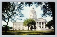 Topeka KS-Kansas, Kansas State Capital Building, Vintage Postcard picture