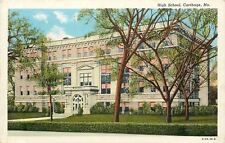 Carthage MO~Partly Cloudy on a Spring Day @ High School~Nice Arch Door~1930 pc picture