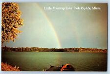 Park Rapids Minnesota MN Postcard Little Mantrap Lake Rainbow Vacationland 1960 picture