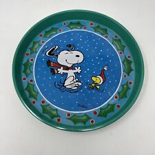 Vintage Willitts Snoopy Holiday Tin Tray Schulz 1965 picture
