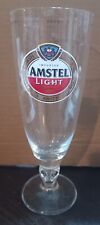 Amstel Light Gold Text Pilsner Tulip Beer Glass 12 oz picture