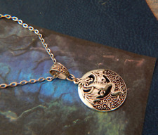Silver Dragon Pendant Necklace Handmade Jewelry Silver Chain Celtic Fantasy picture