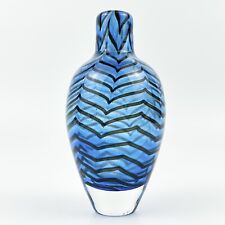 1991 Nourot Blue Pulled Feather Perfume Bottle David Lindsay Art Glass picture