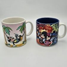 Vintage Disney/MGM Mickey Mouse & Hammock Mickey Coffee Mugs 1987 Japan picture