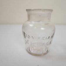 Vintage Pompeian Massage Cream Clear Glass Bottle 3.5