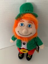 NWT ‘Monty’ Lucky Smiling Irish Leprechan Plush Green Shamrock Freckles picture