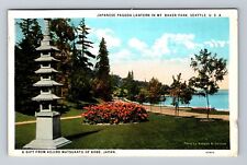 Seattle WA-Washington Japanese, Lantern Mount Baker Vintage c1925 Postcard picture