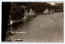 c1910's The Palisades Boating Scene Cedar Rapids Iowa IA RPPC Photo Postcard picture