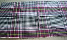 3227  Lg pc Antique 1950's cotton fabric, thread dyed woven magenta plaid picture